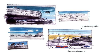 Illustration for article titled Ralph McQuarrie's concept art for a Star Trek movie in 1976-1977
